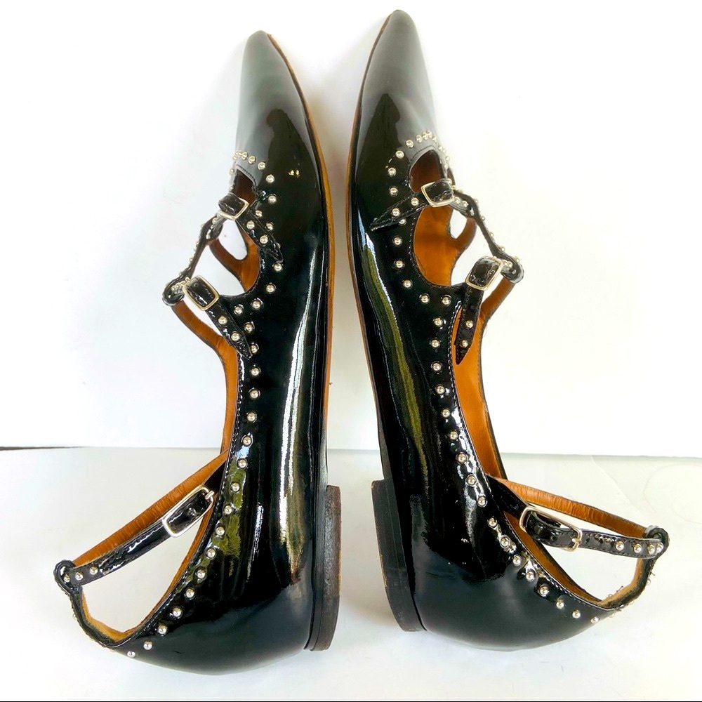 Givenchy black patent studded flats 37.5 - Picture 3 of 13